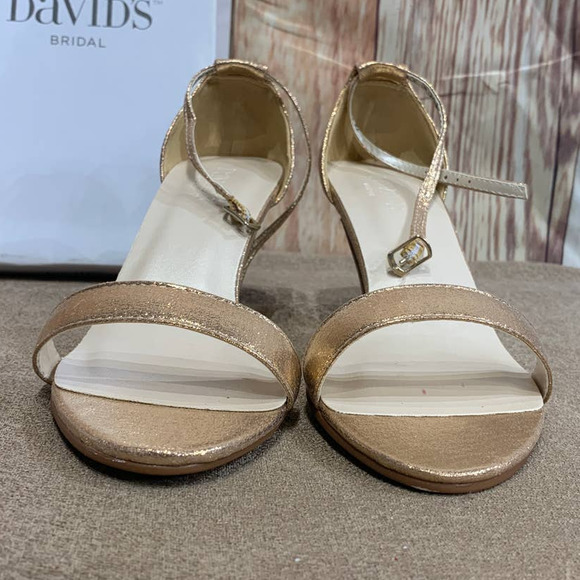 David's Bridal Gold Heels - Picture 5 of 7